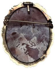 Estate 14K Yellow Gold Marie De Medici Cameo Pin / Pendant Free USA Shipping