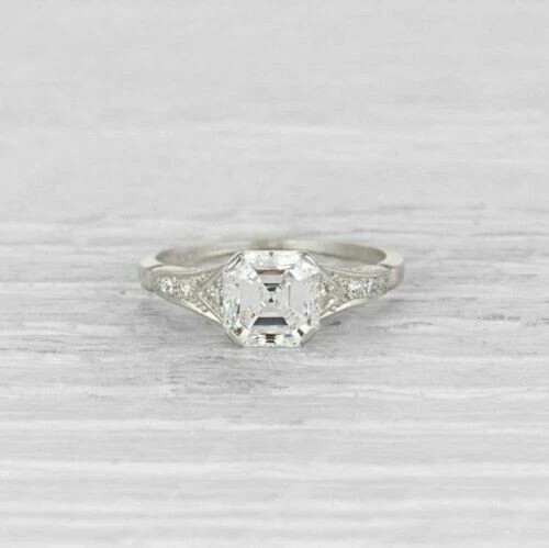 3.00Ct Cushion Cut Lab-Created Diamond Vintage Style Engagement Ring 925 Silver