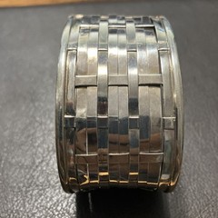 Sterling Silver 925 Cuff Woven 35 Grams Adult Unisex Adjustable