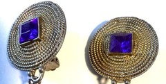 Vintage Dangle Drop Clip On Earrings With Multi Component Design Beads 5″ Long