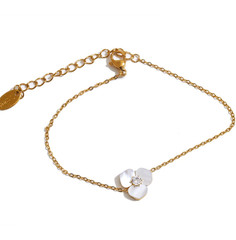 Shell Flower Jewelry Set Waterproof Gold Tone Stainless Steel Vintage