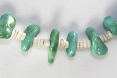 VTG 1970’S PUKA HEISHE GOOD QUALITY CHUNK TURQUOISE 22INCH HEADBAND NECKLACE