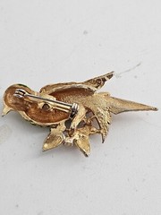 Vintage Estate Butterfly Birds Brooch Lot Rhinestones And Enamel Mixed Materials