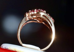 10k yellow gold ring 1.40ct natural, treated ruby size 8 vintage 4.27gr N3724