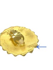 Vintage HERMÈS Soleil Sunburst Gold Plated Earrings. Bijouterie Fantaisie