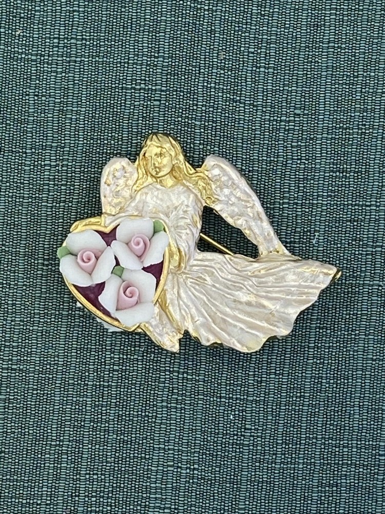 I Am Edgar Berebi My Angel Of The Flower Brooch Pin 1999 _2001 Vintage Jewelry