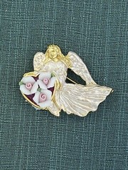 I Am Edgar Berebi My Angel Of The Flower Brooch Pin 1999 _2001 Vintage Jewelry