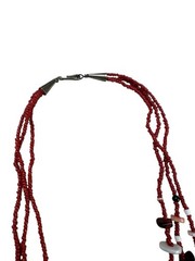 Vintage Multi Strand Heishi Bead Boho Necklace Southwestern Style