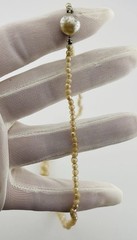 Vintage Faux Glass Pearl Necklace 17 Inches Choker