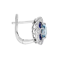 3.50Ct Art Deco Style Lab-Created Diamond Anniversary 14K White Gold FN Earrings