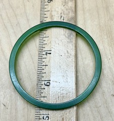 5 Vtg Tested Bakelite Thin Stackable Bangles Green, Orange Marbled Mid Century