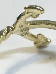 Vintage 925 Anchor Rope Ring Size 6 3/4