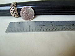 VINTAGE 1970-80s OPENWORK 3D WEAVED DOME RING STERLING SILVER STAMPED 925 SZ 8