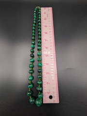 Vintage Malachite Graduated Beads Necklace
