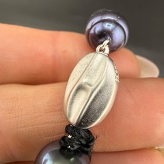 Vintage Honora Cultured Pearl Necklace Oil Slick Peacock 38″