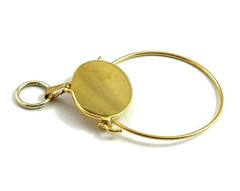 Vintage Charm Holder Pendant Vintage Jewelry Gold Plated Metal
