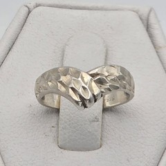 Vintage 925 Sterling Silver Ring Textured Hammered Size 5 FREE $HIPPING!