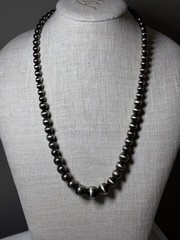 Vintage 14K GP Graduated Gold Bead Necklace 24″ Non-Magnetic 2.0oz Heavy Patina