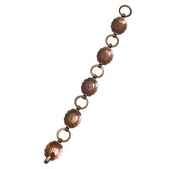 Copper Bracelet 7″ Concho Southwestern Rustic Americana Cowgirl Boho Rodeo VTG