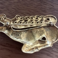 Vintage MMA Scythian Stag Brooch Gold Plated Deer Metropolitan Museum Of Art