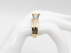 Scott Kay $12,000 5ct Natural Yellow Sapphire Diamond 19k Yellow Gold Ring SET