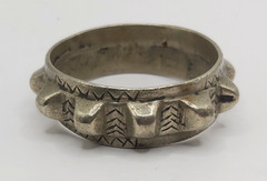 Vintage Amazigh Berber Silver Color Solid Bracelet Tribal Moroccan Cuff Ethnic