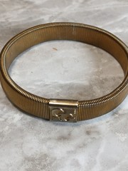 Vintage GG Expandable Bracelets set of 2 (Gold Tone)