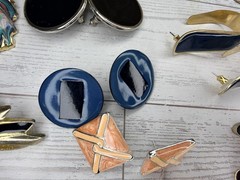 Vintage 1980s 1990’s Enamel Pierced Earrings Lot Of 16 Unmarked