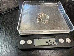 4.52g Vintage Sterling Silver 925 Pink Princess Cut Band Ring Size 8.5 M