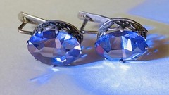 Earrings Silver 875 USSR vintage star Women’s jewelry, gifts, 339