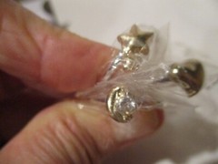 AVON Many Wishes 3 Pc Stackable Ring Set /Silvertone Heart, 2Stars Half Moon 8