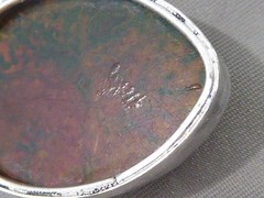 VINTAGE STERLING SILVER 925 RAINBOW LABRADORITE CARVED FACE PENDANT 1 3/4″