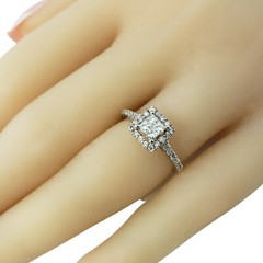 Vintage 14 Karat White Gold and Diamond Ring Size 4.25 #10251