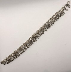 Vintage BB 925 Sterling Silver Tribal Dangle Anklet 41g 11.25”