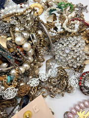 5lbs Vintage Jewelry Lot For Wear Or Harvest Some New Broken Many Signed