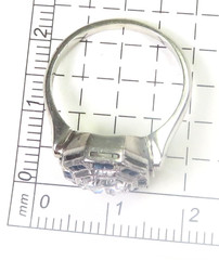 Antique Art Deco 1920’s Diamond Engagement Ring Size 7.25 UK-O 14KW Gold EGL USA