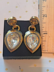 Lanvin Clip on Crystal earrings Vintage Lanvin Germany