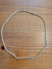 ​Vintage 1970s 1980s Gold Tone Continuous Loop French Rope Chain Necklace 26 In
