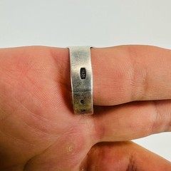 USSR Vintage Men’s Silver 916 Signet Ring with Star Hallmark Size 11.25