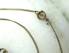 Vintage Gold-Filled Goldstone Tear Drop Pendant Necklace ETC10290