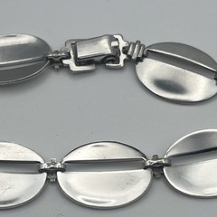 Vintage Signed WRE Sterling Silver Choker Necklace 15.5 Inches