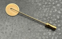 Vintage 14K Yugoslavia Gold Flower Starburst Etched Stick Pin