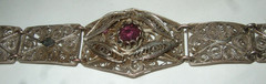 Silver Filigree Bracelet Elegant Estate Jewelry Vintage Style Seven Inches