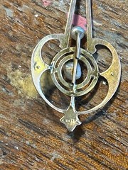 Art Nouveau Edwardian Target Lavalier Pendant 10k Gold Irregular Natural Pearls
