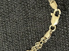 Vintage Gold Over Sterling Silver Italy 925 Multi Intertwined Chains Bracelet 7”