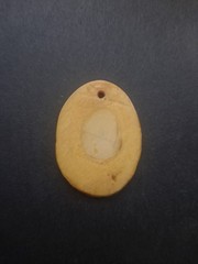 Antique Carved Painted Mechanics’ Good Luck Charm Amulet Scrimshaw