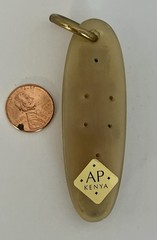 Ashley Pittman Pendant Signed AP Kenya Vintage Gemstones Horn? Bone? Vtg Jewelry
