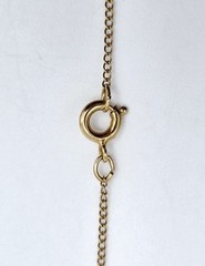 Vintage Gold Tone Wood Circle Pendant Necklace Mod MCM Segmented Geometric
