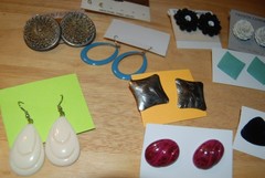 Vintage Retro Ear Rings, 1970s, 1980s 1990s, GROUP 5, priced per or the lot