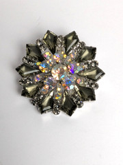 Delizza Elster Juliana Keystone Gray Kite Triangle AB Rhinestones Verified #4157